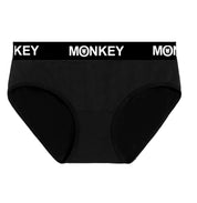 Women's Black Bamboo Bikini Brief - Monkey Undies