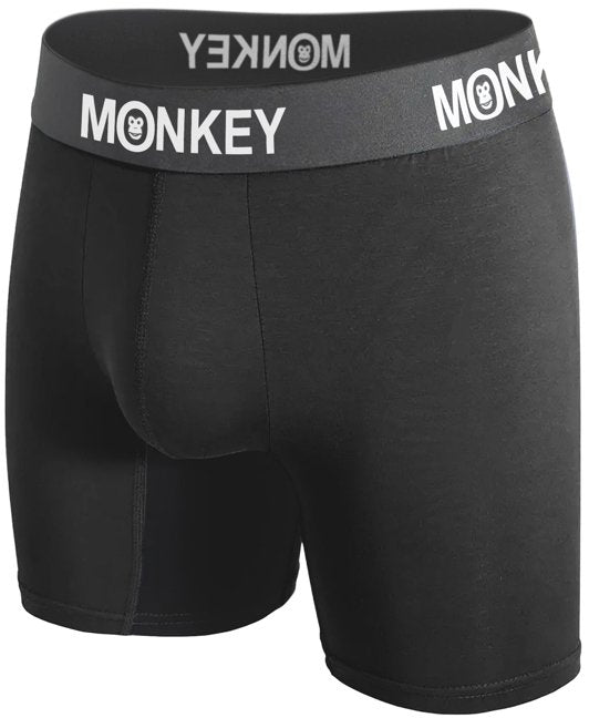 Men's Black Bamboo Boxer Brief - Monkey Undies
