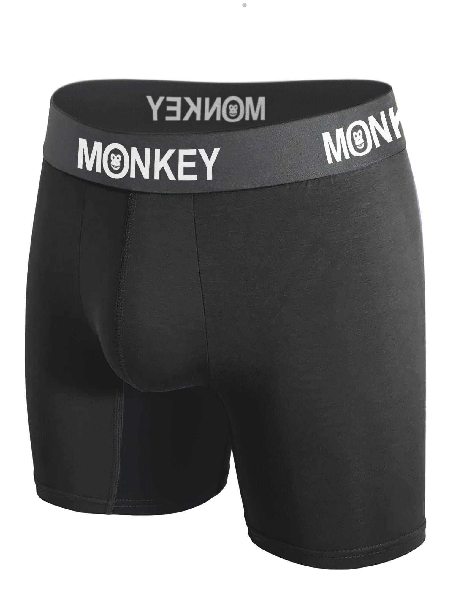 Men's Black Bamboo Boxer Brief - Monkey Undies