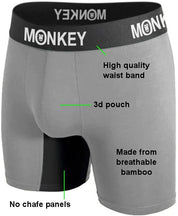 Men's Grey Bamboo Boxer Brief. - Monkey Undies