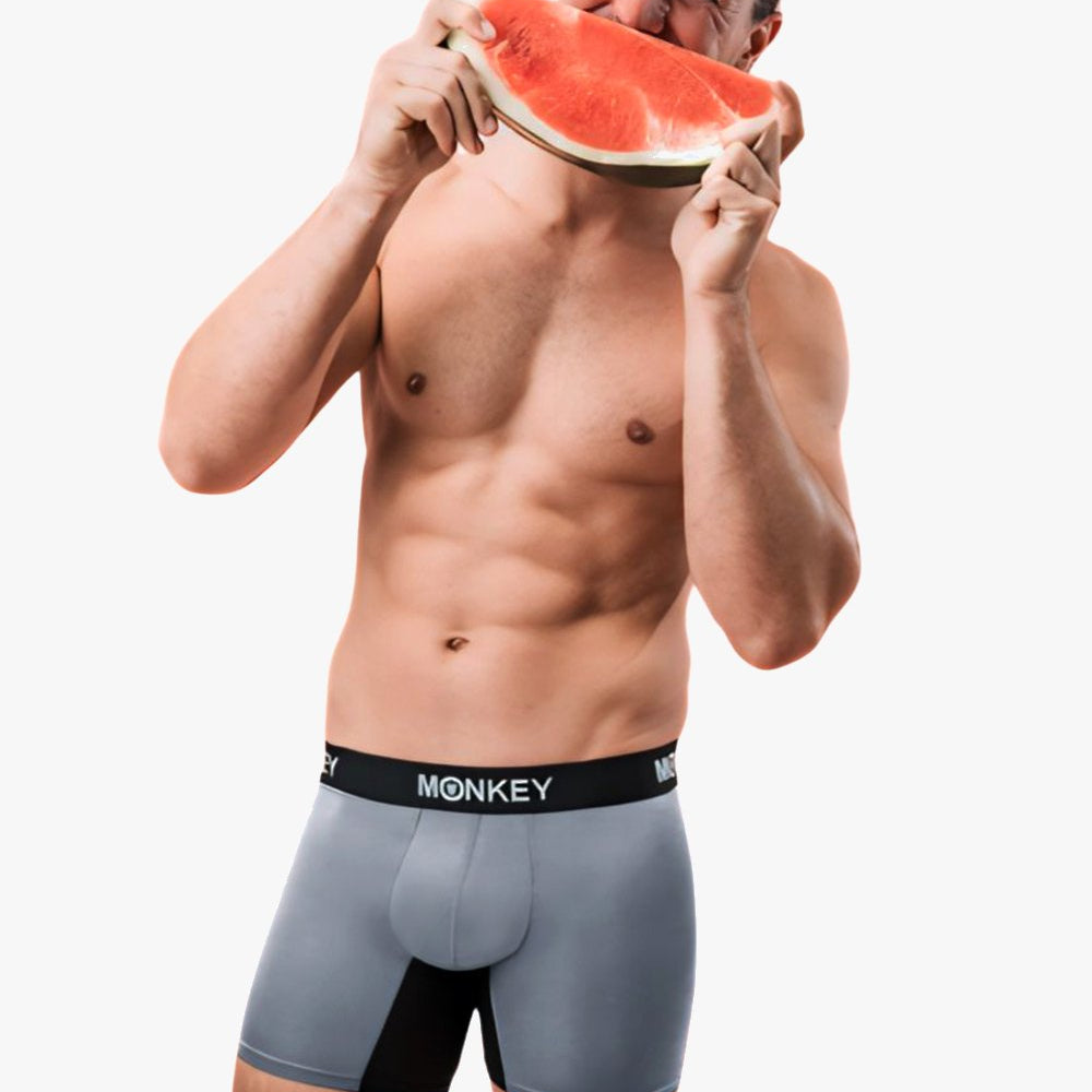 Men's Grey Bamboo Boxer Brief. Free delivery included! - Monkey Undies