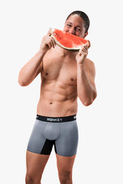 Men's Grey Bamboo Boxer Brief. Free delivery included! - Monkey Undies