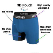 Men's Light Blue Bamboo Boxer Brief - pre order - Monkey Undies