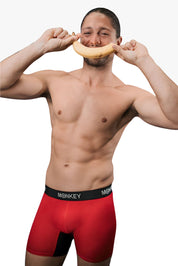 Men's Red Bamboo Boxer Brief. Free delivery included! - Monkey Undies