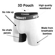 Men's White Bamboo Boxer Brief - pre order - Monkey Undies