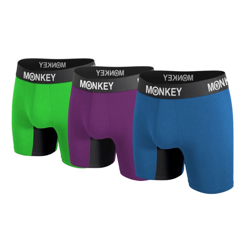 Monkey Undies 3 Pack green, Light Blue, Purple - Monkey Undies