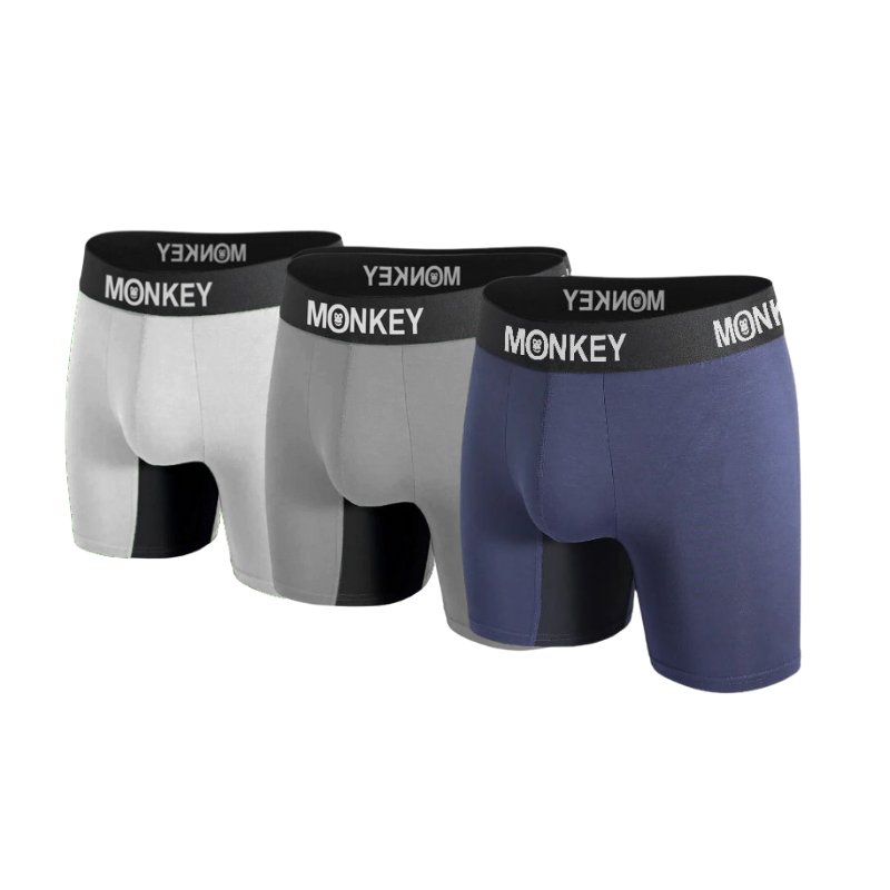 Monkey Undies 3 Pack White, Grey, Navy Blue - Monkey Undies