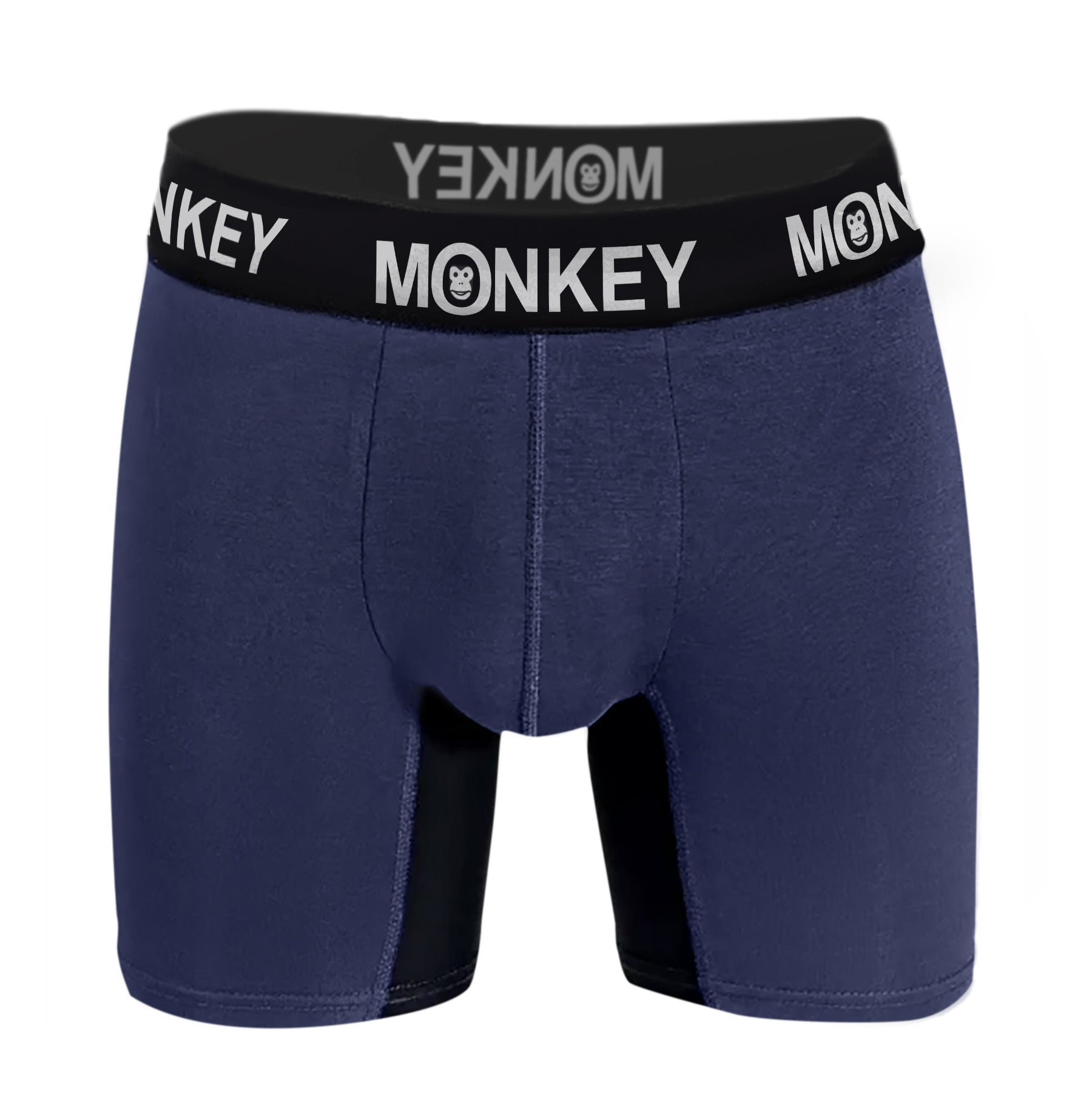 Men's Navy Blue Bamboo Boxer Brief - Monkey Undies
