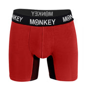 Men's Red Bamboo Boxer Brief - Monkey Undies
