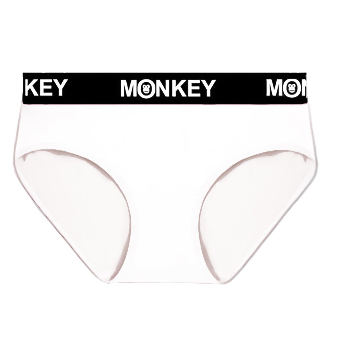 Women's White Bamboo Bikini Brief - Monkey Undies